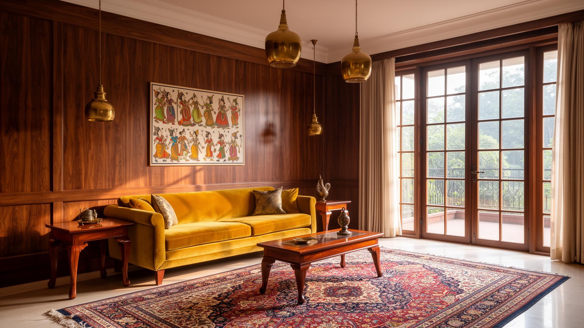 Maison Verdoyant — Living Room in Vasant Vihar, Delhi, by Metaphore Designs Studio